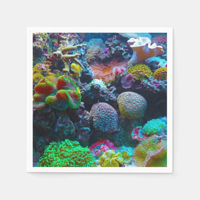 Colourful Coral Napkin (Front)