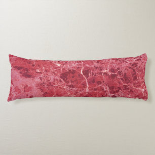 Colourful coral red marble body cushion