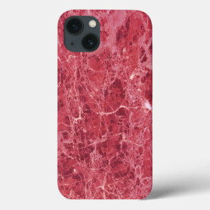 Colourful Coral Red Marble iPhone 13 Case