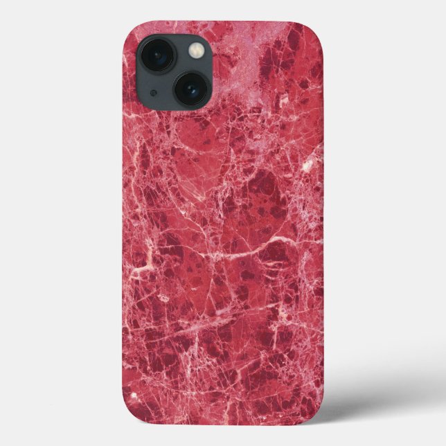 Colourful Coral Red Marble  Case-Mate iPhone Case (Back)
