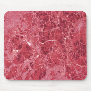 Colourful coral red marble mouse pad