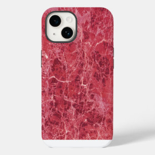 Colourful Coral Red Marble Texture iPhone 14 Case