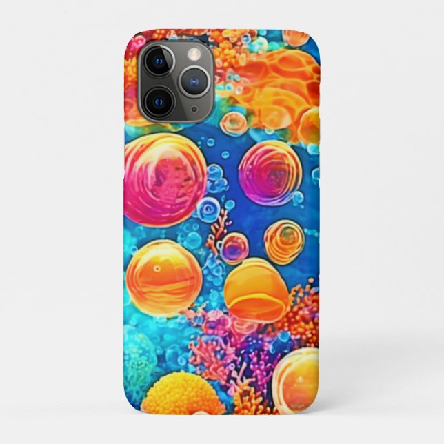 Colourful Coral Reef Bubbles Case-Mate iPhone Case (Back)