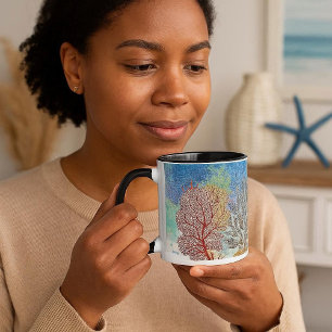 Colourful Coral reef in Ocean Rocks Abstract Art Mug