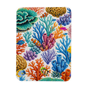 Colourful Coral Reef Tropical Fish Magnet