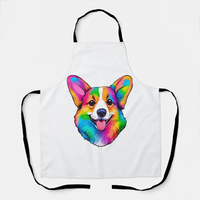 Colourful Corgi   Apron (Front)