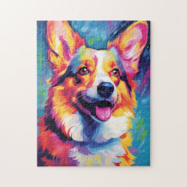Colourful Corgi Jigsaw Puzzle (Vertical)