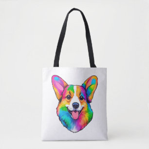 Colourful Corgi Tote Bag