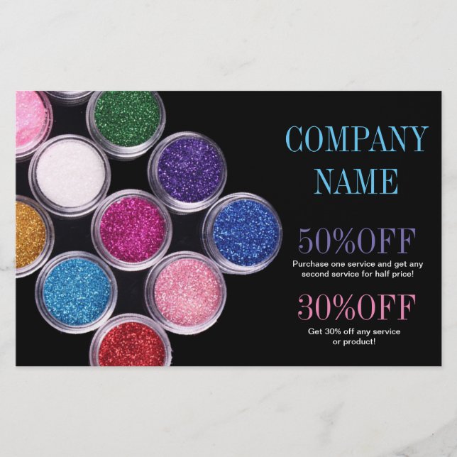 colourful cosmetics makeup artist Cosmetologist Flyer (Front)