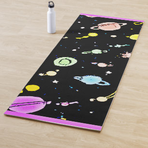 Colourful Cosmic Celestial Splendour Pattern Yoga Mat