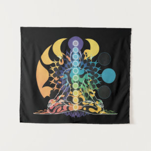 Colourful Cosmic Chakra Meditation Spiritual Energ Tapestry