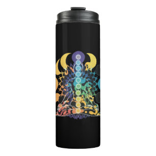Colourful Cosmic Chakra Meditation Spiritual Energ Thermal Tumbler
