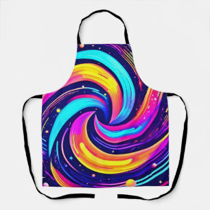 Colourful Cosmic Swirl Apron