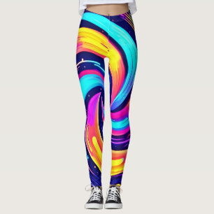 Colourful Cosmic Swirl Leggings
