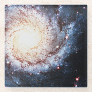 Colourful Cosmos Glass Coaster