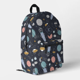 Colourful cosmos symbols kids pattern printed backpack