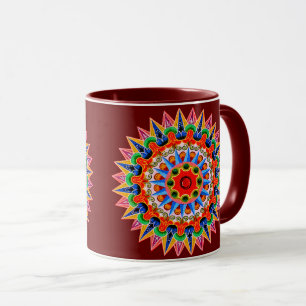 Colourful Costa Rica Folklore Design Mug