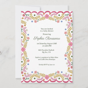 Colourful Cottagecore Baby Shower Invitation