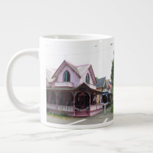 Colourful Cottages with Flags - Martha's Vineyard Large Coffee Mug