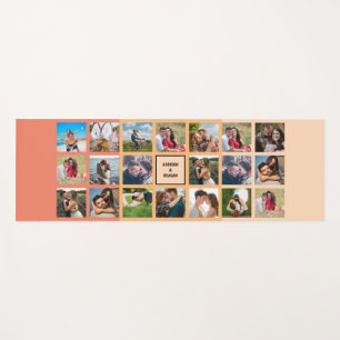 Colourful Couple's Photo Collage Yoga Mat