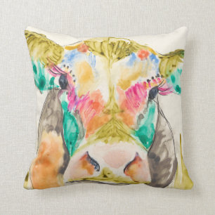 Colourful Cow Design Cushion