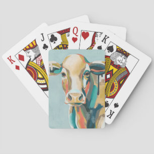 Colourful Cow Playing Cards
