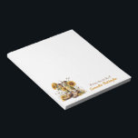 Colourful Cowgirl Boots and Sunflowers Notepad<br><div class="desc">Western themed notepad,  with lovely artwork of a pair of colourful cowgirl boots and sunflowers.  Custom text fields,  on the bottom,  can be personalised to read what you want.  Great gift idea for her.</div>
