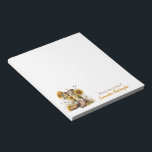 Colourful Cowgirl Boots and Sunflowers Notepad<br><div class="desc">Western themed notepad,  with lovely artwork of a pair of colourful cowgirl boots and sunflowers.  Custom text fields,  on the bottom,  can be personalised to read what you want.  Great gift idea for her.</div>