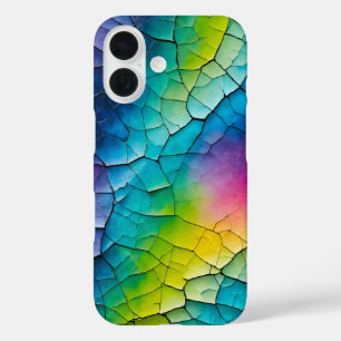 Colourful Crackle Paper Art iPhone Case