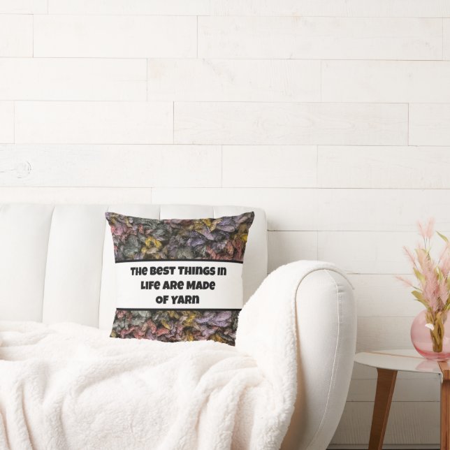 Colourful Crafter Knit Crochet Crafty Love Yarn Cushion (Couch)