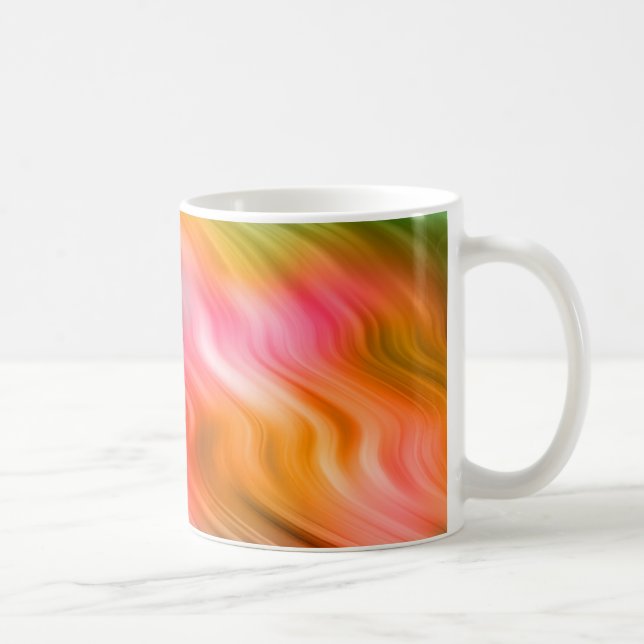 Colourful Crane Flower Wavy Texture Coffee Mug (Right)