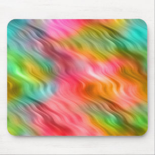 Colourful Crane Flower Wavy Texture Mouse Pad
