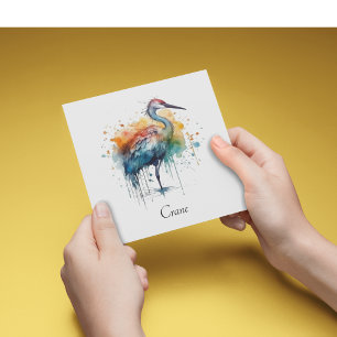 Colourful crane standing in the water