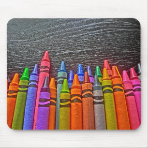 Colourful Crayons bright idea mousepad