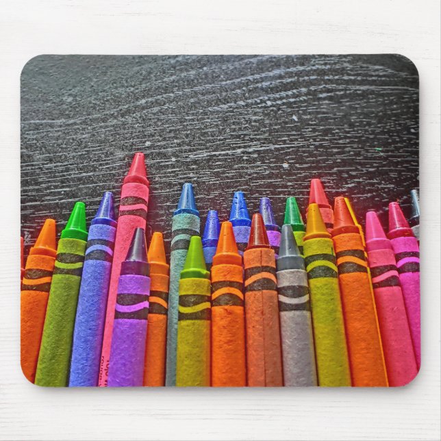 Colourful Crayons bright idea mousepad (Front)