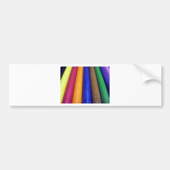 Colourful Crayons Bumper Sticker (Front)