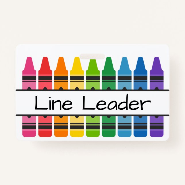 Colourful Crayons Classroom Jobs Personalised ID Badge (Front)