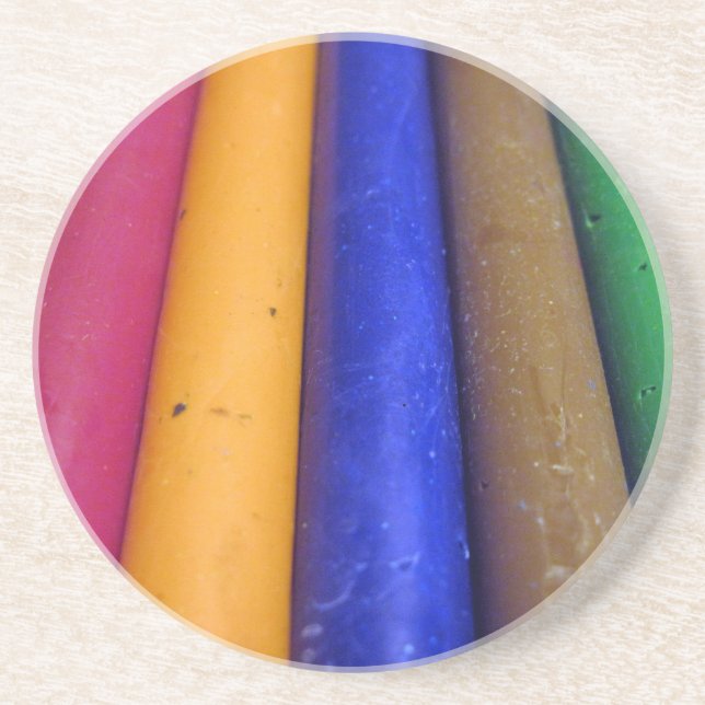 Colourful Crayons Coaster (Front)