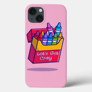 Colourful Crayons Let's Get Cray iPhone 13 Case
