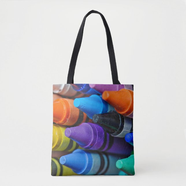 colourful crayons tote bag (Front)