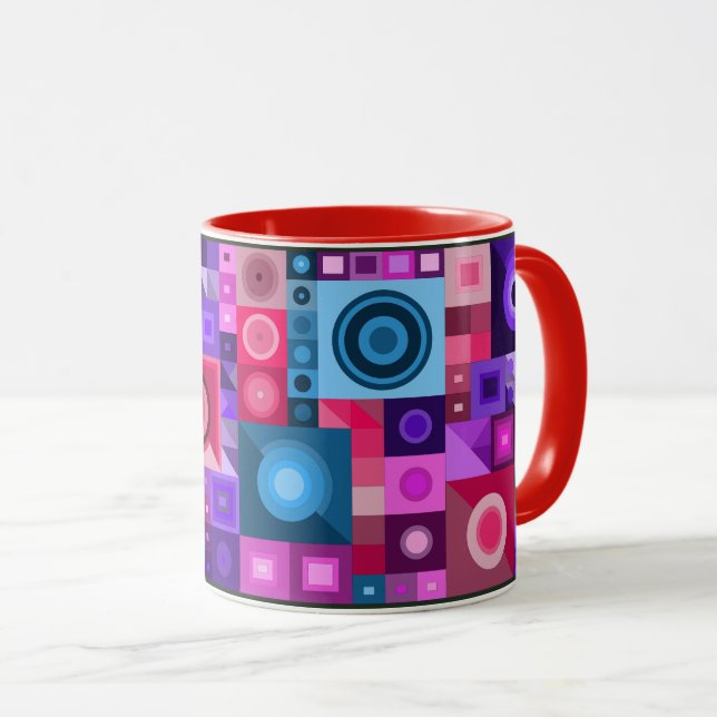 Colourful creative artistic graphical birthday gif mug (Front Right)