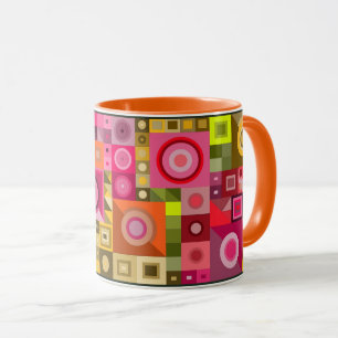 Colourful creative artistic graphical birthday gif mug