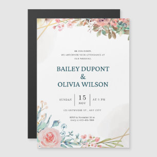 Colourful Creative Watercolor Floral Wedding Card