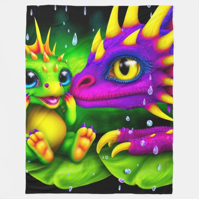 Colourful Creatures Fleece Blanket (Front)