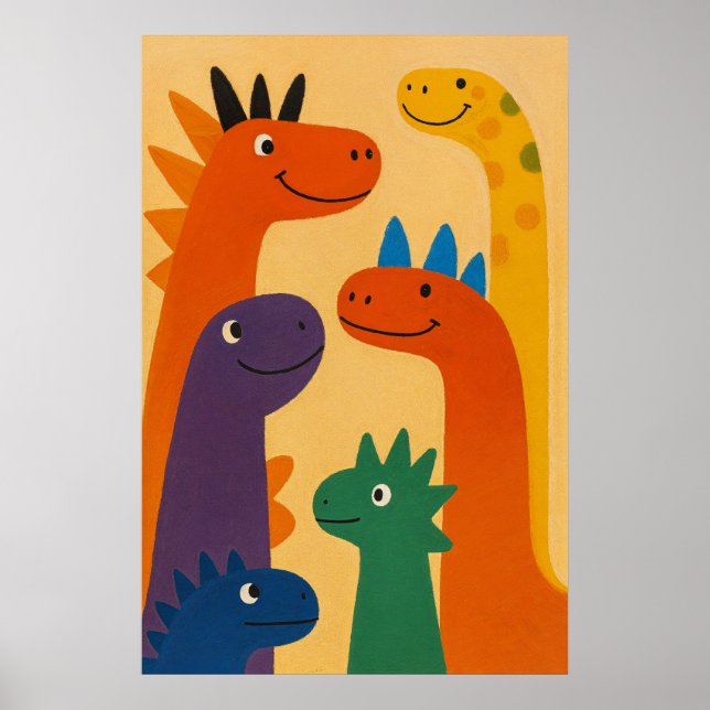 Colourful Cretaceous Crew Poster (Front)