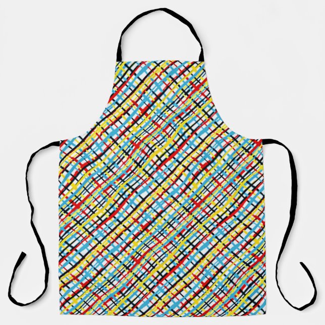 Colourful crisscross pattern apron (Front)