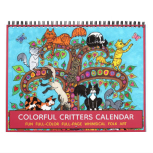 Colourful Critters Cute Fantasy Animals 2022 Art Calendar