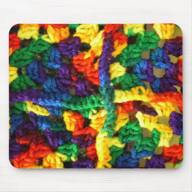 Colourful Crochet Mouse Pad (Front)