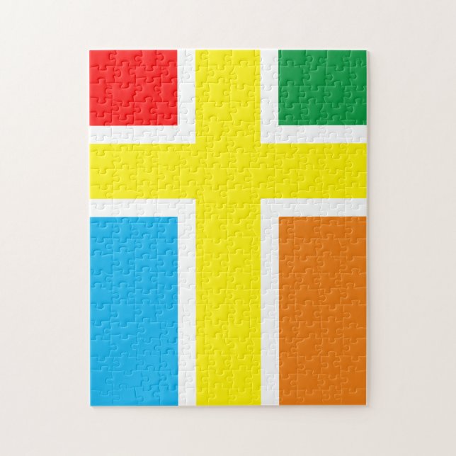 Colourful Cross Frustrating Jigsaw Puzzle (Vertical)