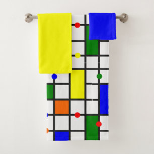 Colourful Crossword Bath Towel Set